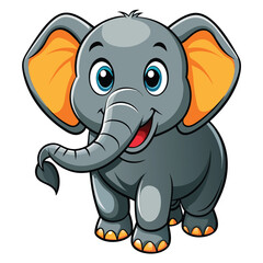 Obraz premium Cute cartoon elephant