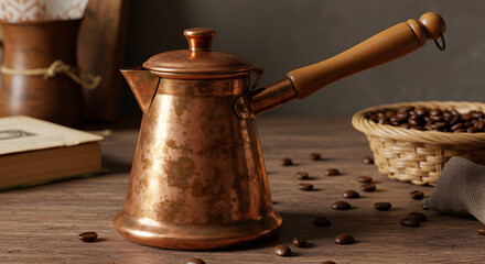 coffee grinder and coffee beans