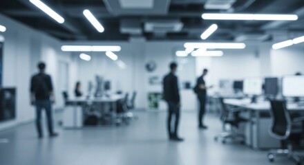 Open office blur with individuals