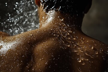 Wet back under shower