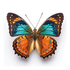 Fototapeta premium beautiful purple butterfly isolated on white background