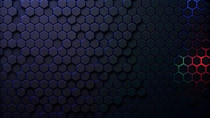 Abstract dark hexagon pattern background