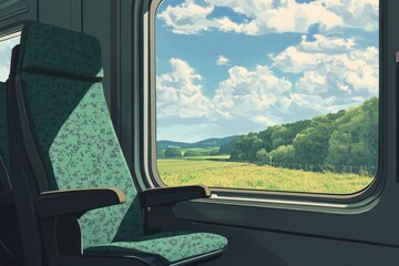 Scenic train window seat
