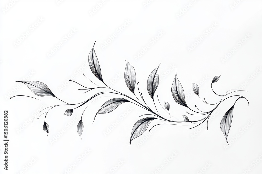 Aufkleber intricate flower design with delicate lines and soft colors, perfect for backgrounds or artistic pro