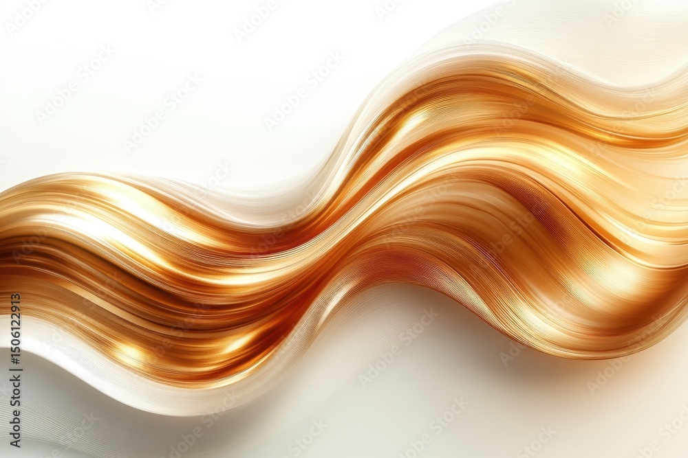 Leinwandbilder abstract representation of sound waves with warm tones and a gradient from yellow to orange and brow