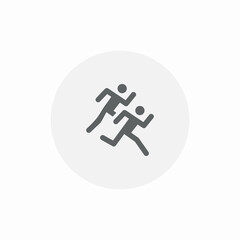 race athletes icon sign vector