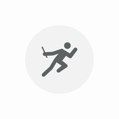 relay race icon sign vector