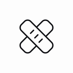 injury plasters icon sign vector