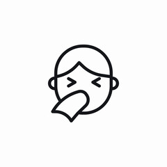 nasal irritation icon sign vector