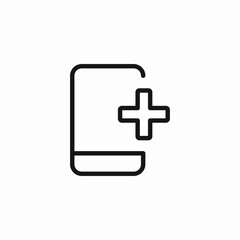 smartphone medical application icon sign vector