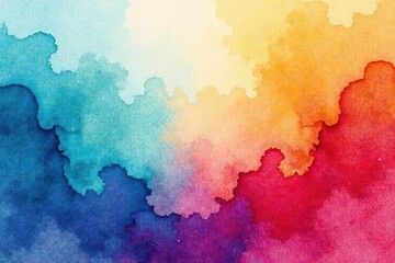 Abstract watercolor wash, vibrant hues flowing seamlessly , seamless, expressive, colorful