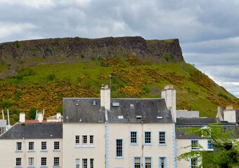 A view of Arthur's Seat overlooking the Holyrood area, Edinburgh, Scotland. 