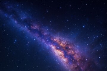 Naklejka premium Cosmos Wallpaper, Space Galaxy Landscape, 4K