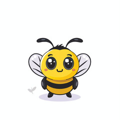Fototapeta premium A cute of Bee vector illustration
