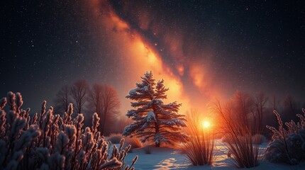 Dark night wallpaper and the northern lights