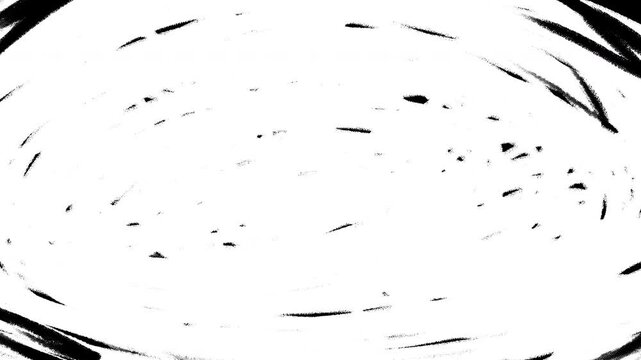 Animation of hand drawn transition collection set. Pack of 9 White Cartoon scribble brush animation transitions fx on Alpha Channel. 4K seamless loop, Matte background.