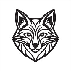 red fox vector art illustration