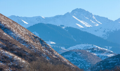 Summer in the mountains. Climbing a mountain is a chance to get rid of the petty worries of our everyday life for a while, discard all unnecessary and touch the essence of life itself.