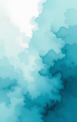 Obraz premium Ice Wind Blue Turquoise Watercolor Background