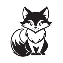 red fox vector art illustration