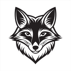red fox vector art illustration