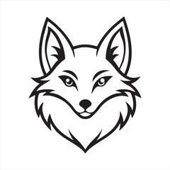 Obraz premium red fox vector art illustration