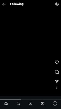Instagram Following Reel Stories IG UI Animation Overlay (Black Version) &ndash; IG Mobile App Interface Template with Reactions, Navigation, and Story Design for Showreels and Insta Social Media Campaigns