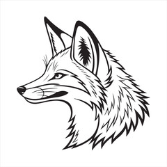 Obraz premium red fox vector art illustration