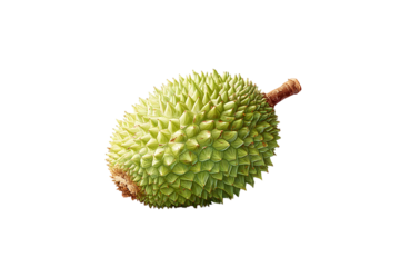 Detailed Illustration of a Single Durian Fruit