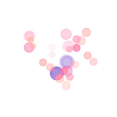 decorative bokeh circles on transparent background