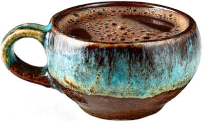 Aromatic Coffee in a Handcrafted Ceramic Mug