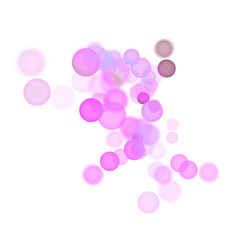 decorative bokeh circles on transparent background