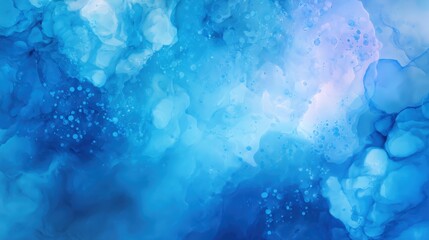 Abstract artwork with a vibrant, flowing design. Shades of blue blend to create depth and movement. Modern and serene for digital display.