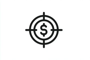 Dollar sign in crosshair icon representing financial targeting