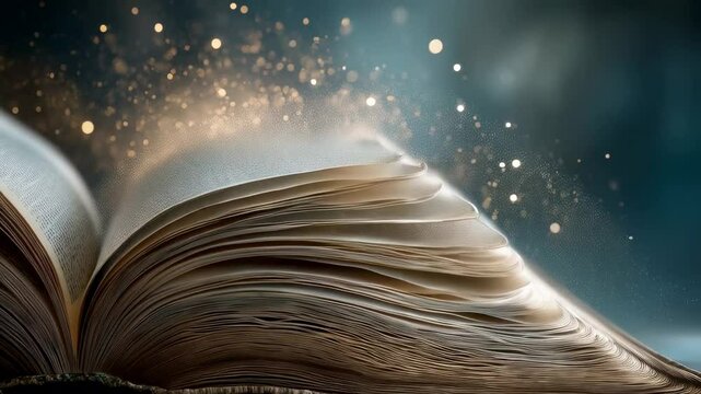 Open Book with Flowing Pages
