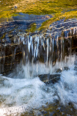 Water Spilling over rocks in Fish Creek, in Colorado