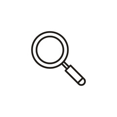 magnifying glass on white background