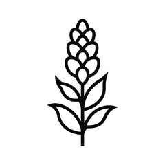 Snapdragon line art on white background