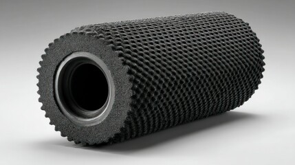 3D Printed Cylindrical Object with Honeycomb Pattern and Central Hole for Industrial Applicatio