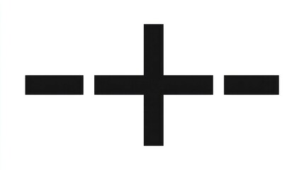 Obraz premium Abstract Geometric Design with Plus and Minus Symbols for Modern Art Minimalist Decor Mathema