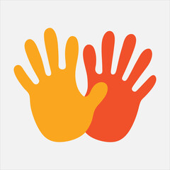 colorful hands vector