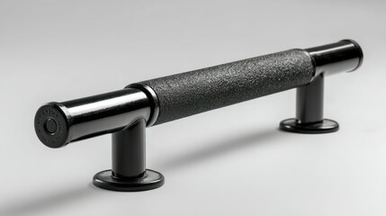 Black Pull Handle with Textured Grip for Furniture and Cabinets