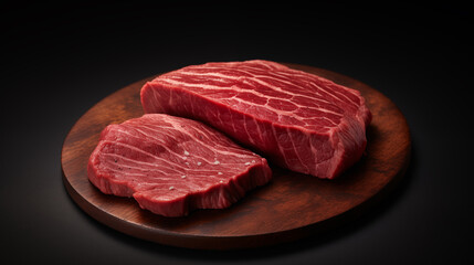 Gourmet Filet Mignon Steak with Herb Butter in Dramatic Lighting