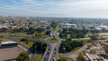 Aerial view of the City of San Juan, Argentina. (Cuyo)