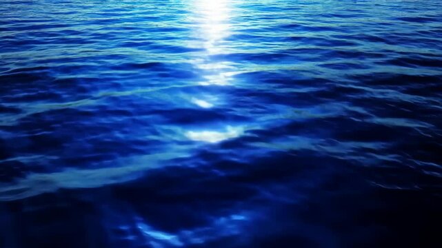 Tranquil Waterscape: Capturing the serenity of a vast, luminous ocean under a radiant sun, a moment of pure tranquility, inviting viewers to immerse themselves in the calmness of the open sea.