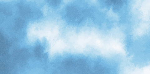 modern Soft blue and white watercolor painting of clouds with a bright center and diffused edges effect.