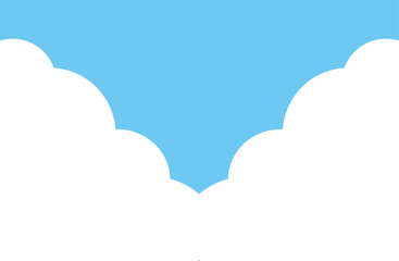 青空と雲の背景イラスト