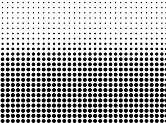 Halftone Dots Gradient from Top to Bottom