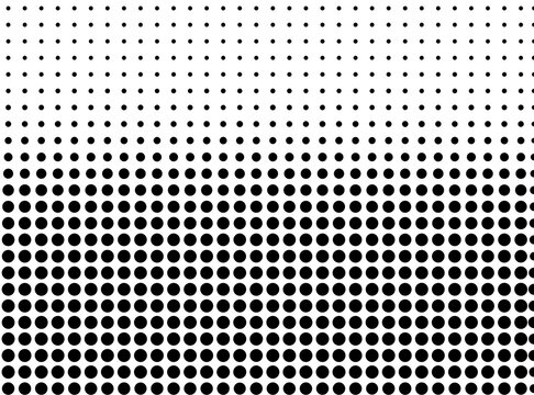 Halftone Dots Gradient from Top to Bottom