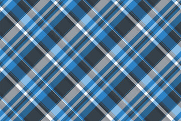 Classic blue plaid pattern. Seamless texture with intersecting lines creates a versatile backdrop for design projects, evoking tradition and sophistication.